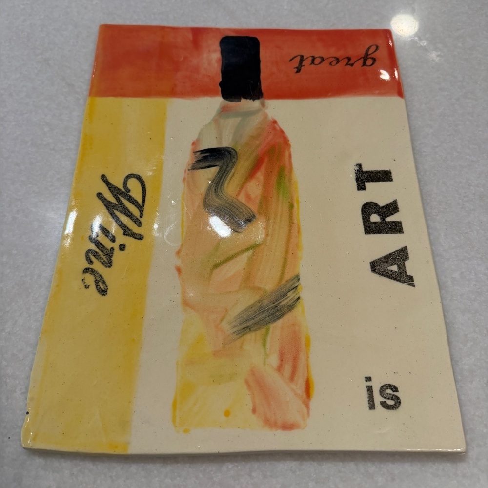 Handmade Abstract Art Ceramic kitchen Platter